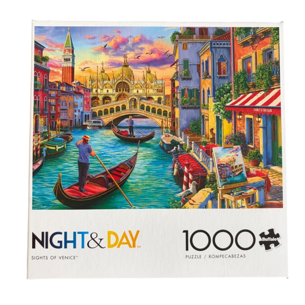RESERVED BUFFALO Jigsaw Puzzle Night & Day Sights of Venice 1000 Pieces Age 14+ - Picture 4 of 12